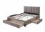28042, 160x200 Bett mit 3 Schubladen,Velvet beige
