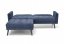 12913- Folding sofa with ottoman (Blue)