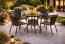 Garden furniture set Table MIDAS + 4 chairs MIDAS Dark brown