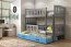 Cubus 3 Etagenbett Hochbett 200x90 mit 3 Matratzen,Graphit