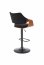 H124 bar stool, black / walnut