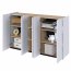 EASY EA-01 Chest 5d with lighting - white gloss/oak scandi