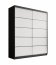 SW-HAN-180 cm -BW Liugustega kapp,Must matt/valge matt