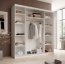SW-SON-200 cm -WW Sliding wardrobe with mirror,White matt