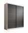 SW-HAN-180 cm -WB Liugustega kapp,Valge matt/must matt