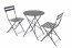 Gartenmöbelset Tisch+2 Stühle,Schwarz