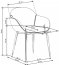 K304 chair dark grey/brown/golden chrome