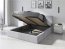 18878,120x200 Двуспальная кровать с ящиком для белья (серый)