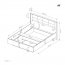 Milton C LOZ 160+ST METAL Z POD GAZ.160x200 Двуспальная кровать с ящиком для белья