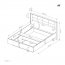 Milton C LOZ 160+ST METAL Z POD GAZ.160x200 Bed with box