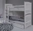 SERAFIN Bunk bed with mattress 180x80 White/grey