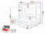 QUATRO Triple bunk bed with mattress Graphite/grey