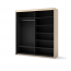 TREND TS-01 Sliding wardrobe with LED lighting,Beige sand/black