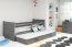 Riko II 190x90 Bed with two mattresses Graphite
