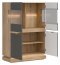 MILTON-ML 04 Vitrine,Cremona torro oak/grey matt