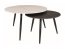 KORA- B Set of two coffee tables white matte/black matte