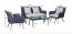 MODESTO- Garden furniture set Table + sofa + 2 chairs