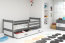 Riko I Jugendbett 90x200 mit Matratze und Schublade,grau