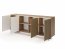 Style-Japandi B Sideboard mit 4 Türen,LED-Beleuchtung