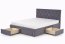 BETINA 160 Bed with box (Grey)