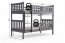 Cubus 2 Двухъярусная кровать с матрасами 200x90 графит (Без ящика для белья)
