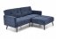 12913- Folding sofa with ottoman (Blue)
