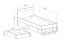 Pixel PX14 L/R,90x200 Bed with two drawers