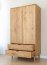 Simona PRHSIM07 Wardrobe 90 cm wide,solid oak