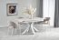 VIVALDI Extendable dining table white marble, leg white