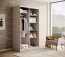 SW-DEL-W 120 cm Sliding wardrobe with mirror,White matt,Artisan