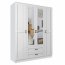 Kami-SZF 4d2s Rama Wardrobe with mirror,white
