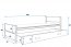 BAR-EK Jugendbett,90x200,mit Matratze und Schublade,grau