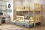 Cubus 3 Triple bunk bed with mattress 200x90 pine