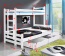 BENIAMIN+120/200M Bunk Bed with 2 Mattresses and 2 Drawers,White