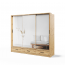 ArtiAR -01P-3L Sliding door wardrobe with lighting and mirror 250cm