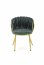 K517 Chair d.green/gold