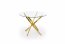 RAYMOND Round table color: glass - transparent, legs - gold