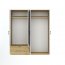 INTEAL SZF 4D1S Kleiderschrank mit 4 Türen und 1 Schublade,weiß matt/Eiche artisan