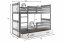 Riko II 200x90 Двухъярусная кровать с двумя матрасами Графит