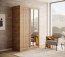 SW-DEL A 120 cm Schwebetürenschrank mit Spiegel,Eiche Artisan