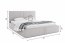 Hilton 160x200 Bett mit Bettzeugkasten (grau)