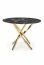 RAYMOND 2 Round table color: top - black marble, legs - gold