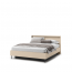 TREND TS-03 (160x200) Bed with box and lighting,Beige sand/black