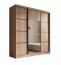 SW-KER-200 cm-SB Sliding wardrobe with mirror,Sonoma/black