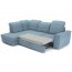 Bergamo L Corner sofa (Blue fabric Viton 198)