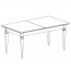 Torino TO-S1 Dinning table (sliding) white gloss/oak mocca