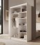SW-CAS-120 cm - WB Sliding wardrobe with mirror,White matt/black matt