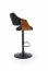H124 bar stool, black / walnut