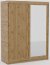 SW-DEL A 160 cm Schwebetürenschrank mit Spiegel,Eiche Artisan