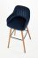 V-CH-H/93- GR Bar stool (Dark blue/nut)